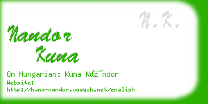 nandor kuna business card